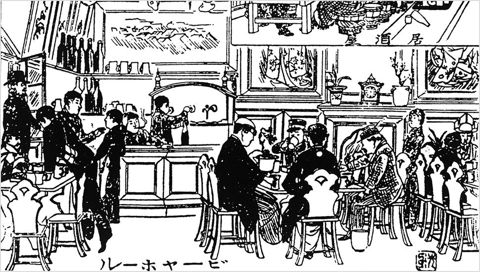 『東京風俗志』に描かれた「恵比寿ビヤホール」