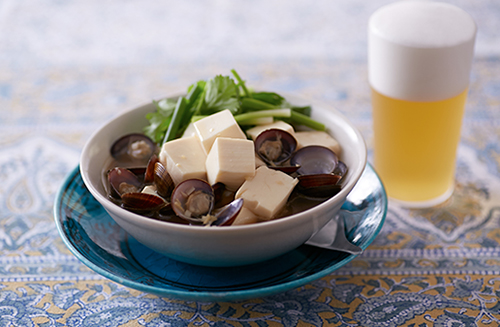 豆腐としじみのエスニック煮