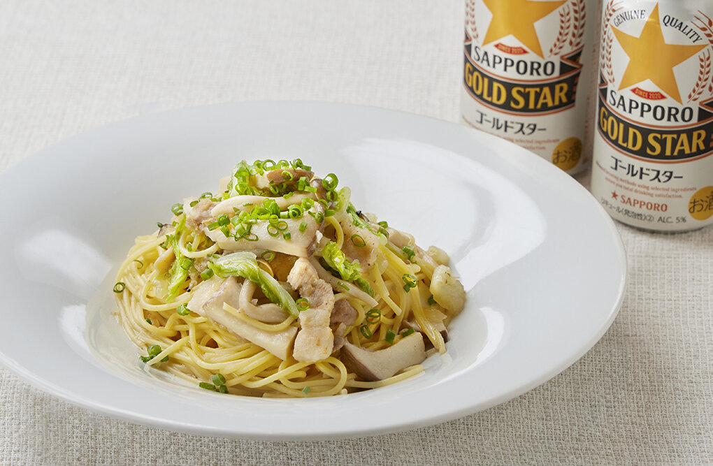 豚バラと白菜のゴールドスター煮スパゲッティ