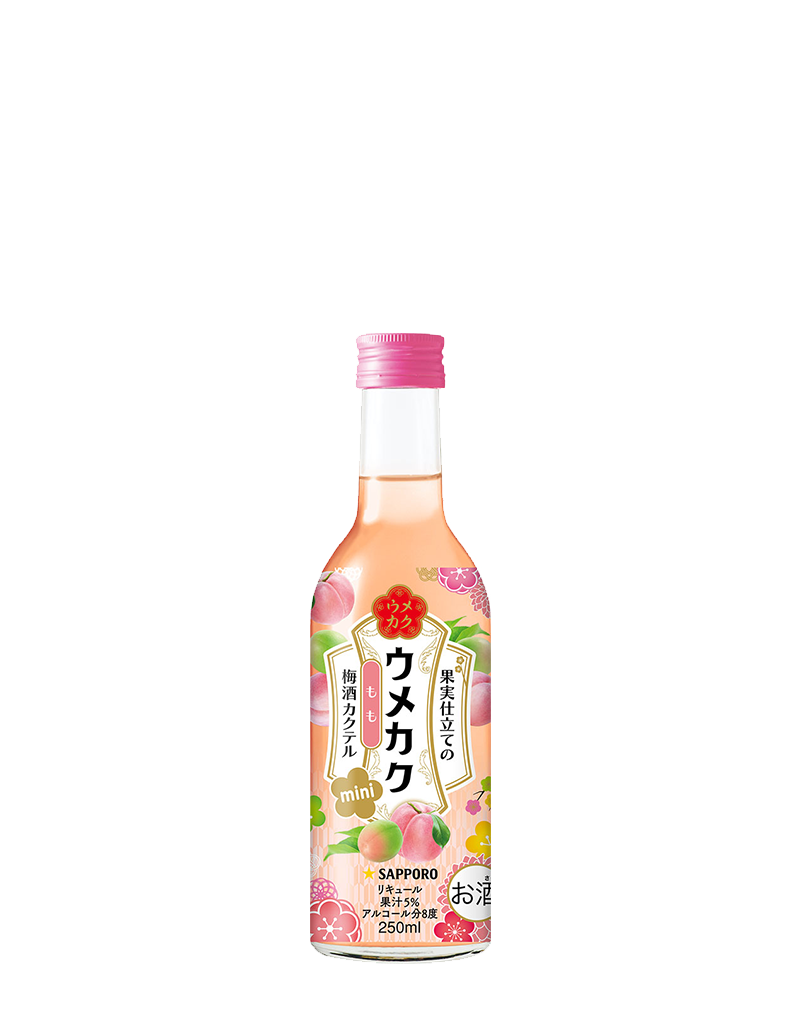 ウメカク 果実仕立ての梅酒カクテル もも びん250