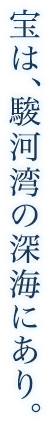 宝は、駿河湾の深海にあり。